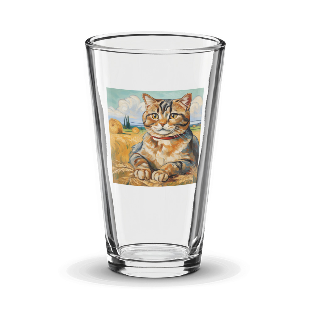 PugMug Custom Tabby Scottish Fold Cat Glass Tumbler