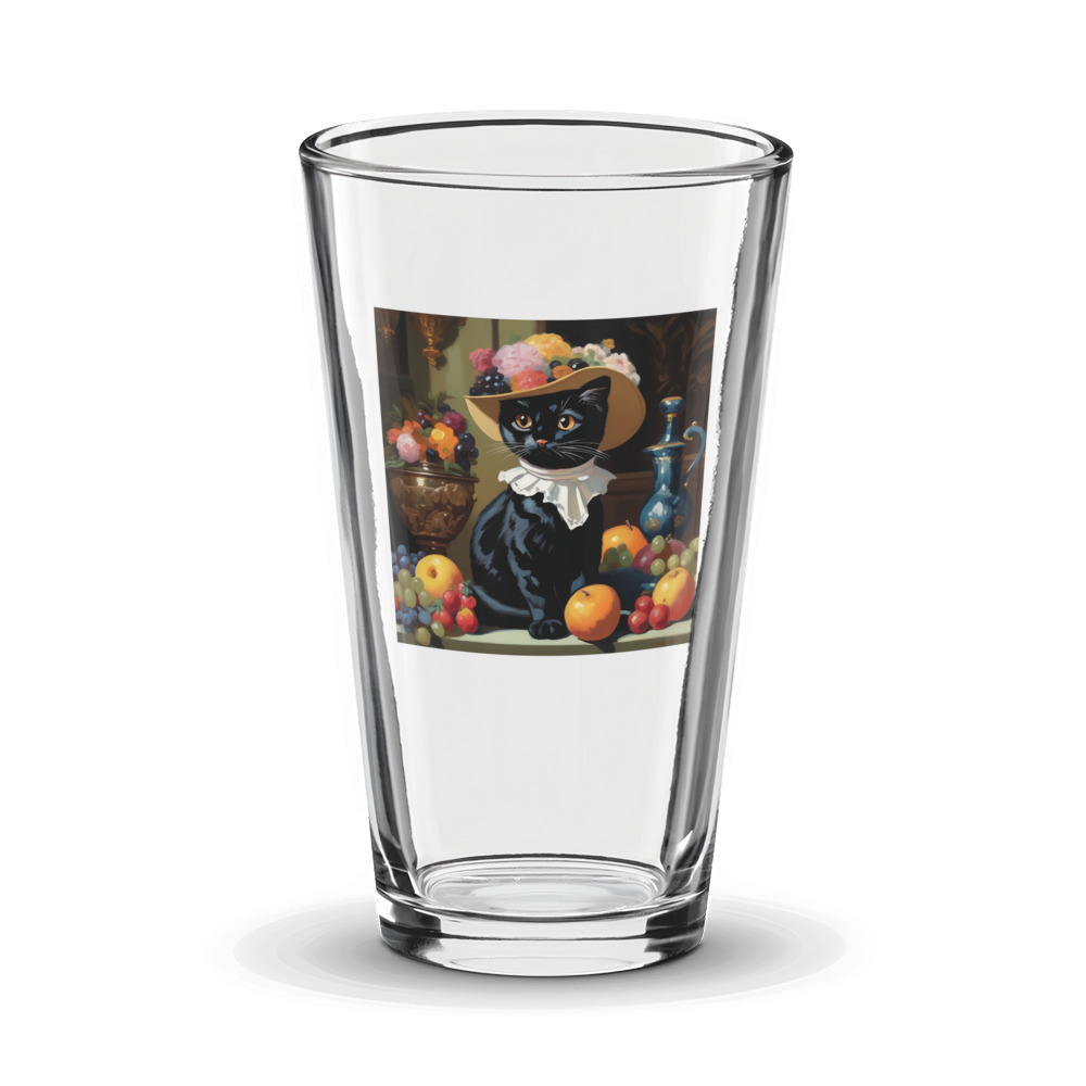PugMug Custom Black Exotic Cat Glass Tumbler