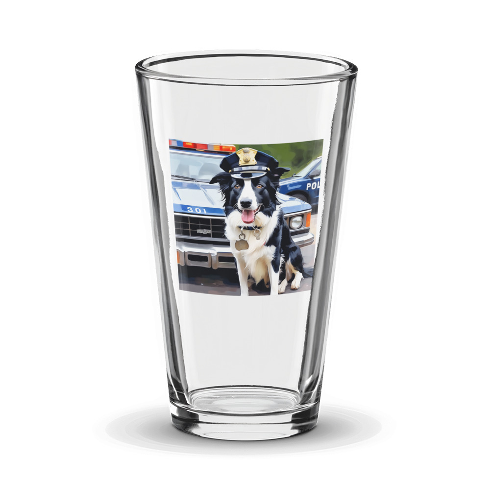 PugMug Custom Border Collie Glass Tumbler