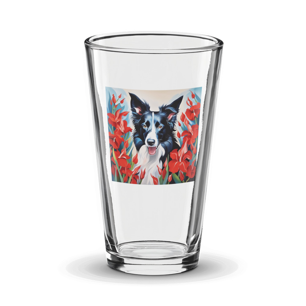 PugMug Custom Border Collie Glass Tumbler