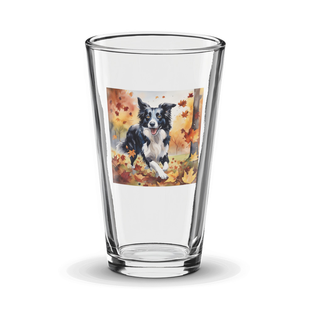 PugMug Custom Border Collie Glass Tumbler