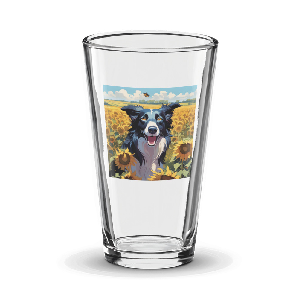 PugMug Custom Border Collie Glass Tumbler
