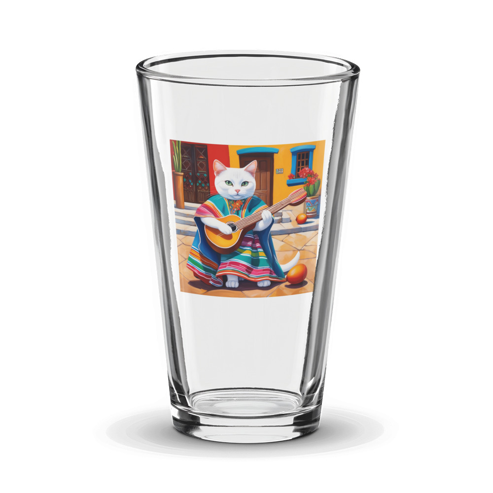 PugMug Custom White Companion Cat Glass Tumbler