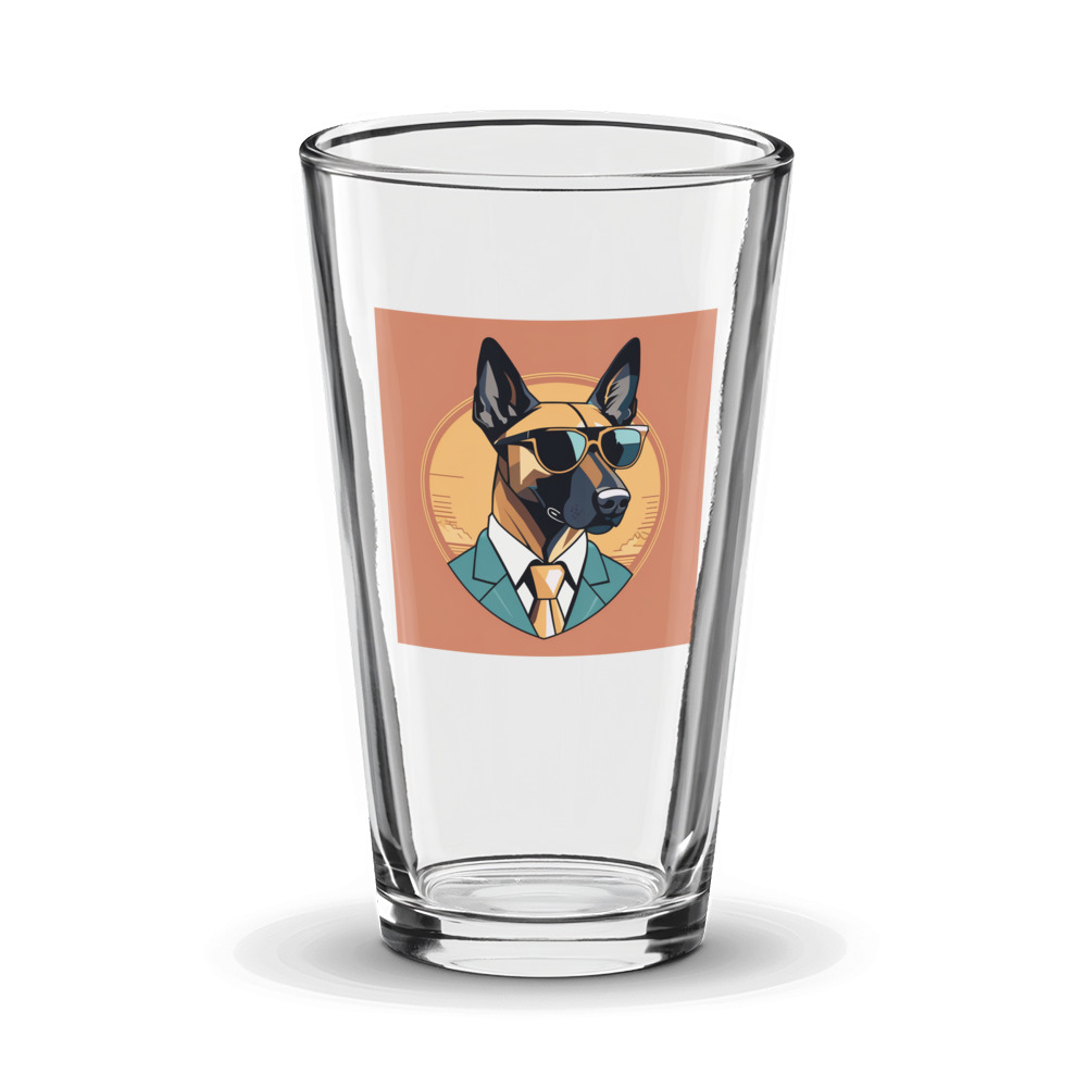 PugMug Custom Belgian Malinois Glass Tumbler
