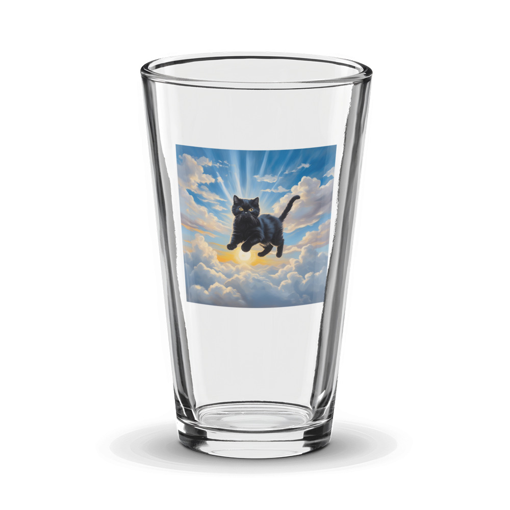PugMug Custom Black Scottish Fold Cat Glass Tumbler