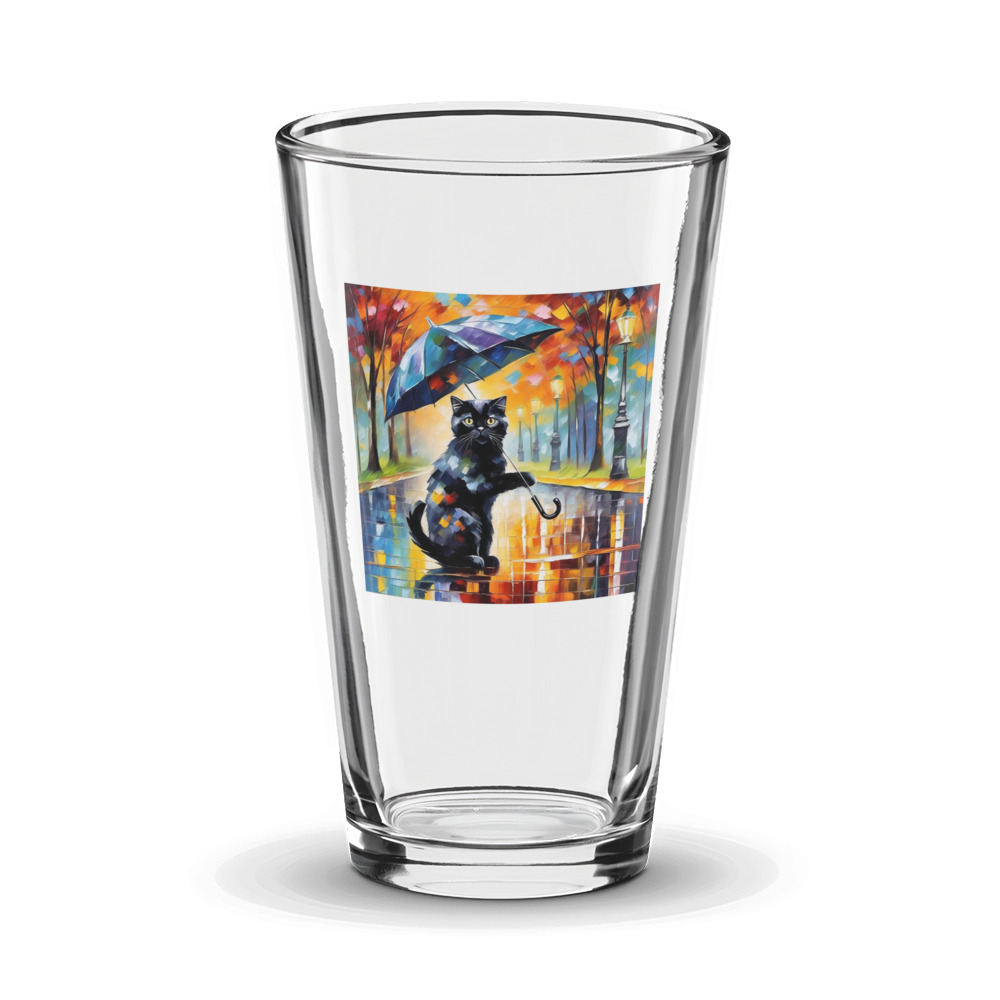 PugMug Custom Black Scottish Fold Cat Glass Tumbler