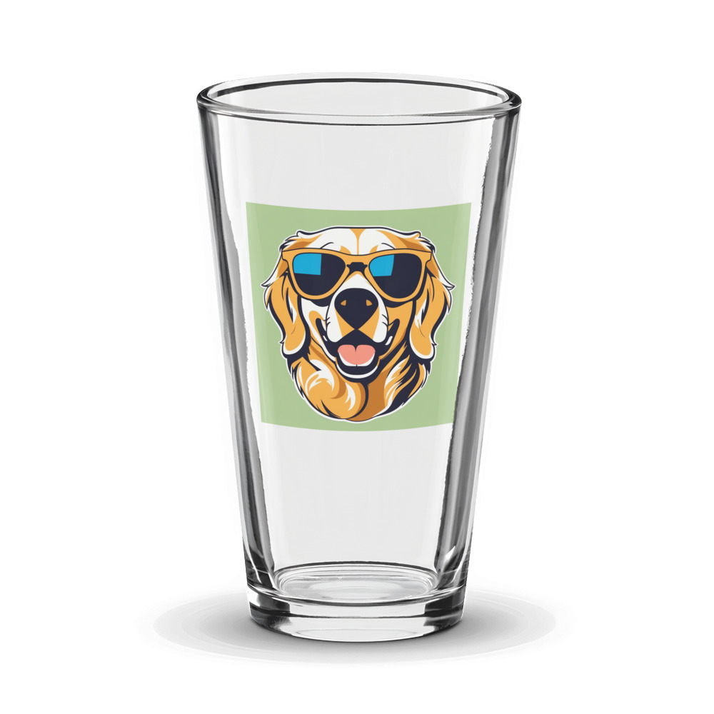 PugMug Custom Golden Retriever Glass Tumbler