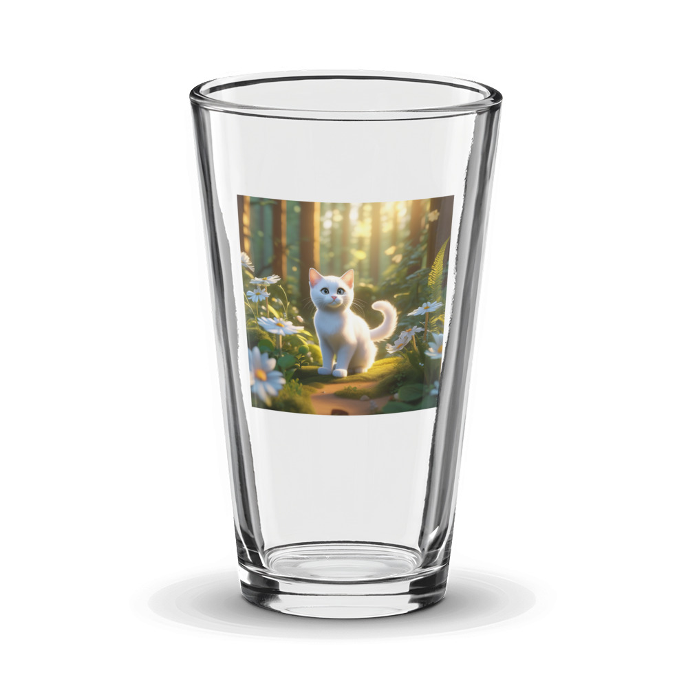 PugMug Custom White Exotic Cat Glass Tumbler