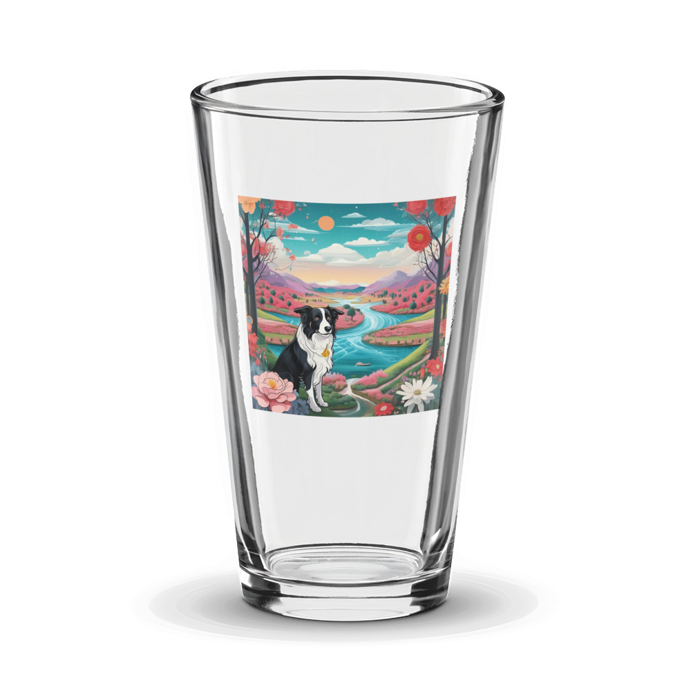 PugMug Custom Border Collie Glass Tumbler