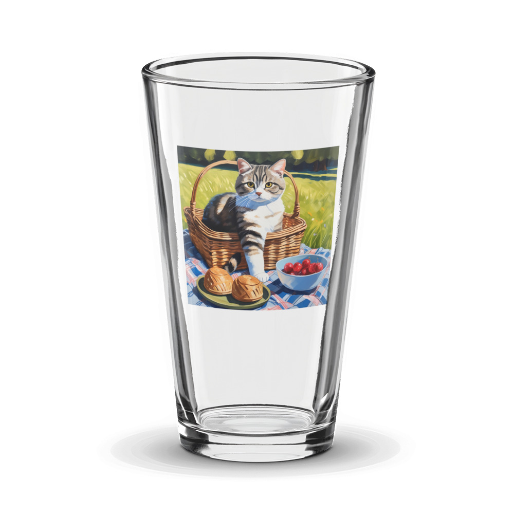 PugMug Custom Tabby Scottish Fold Cat Glass Tumbler