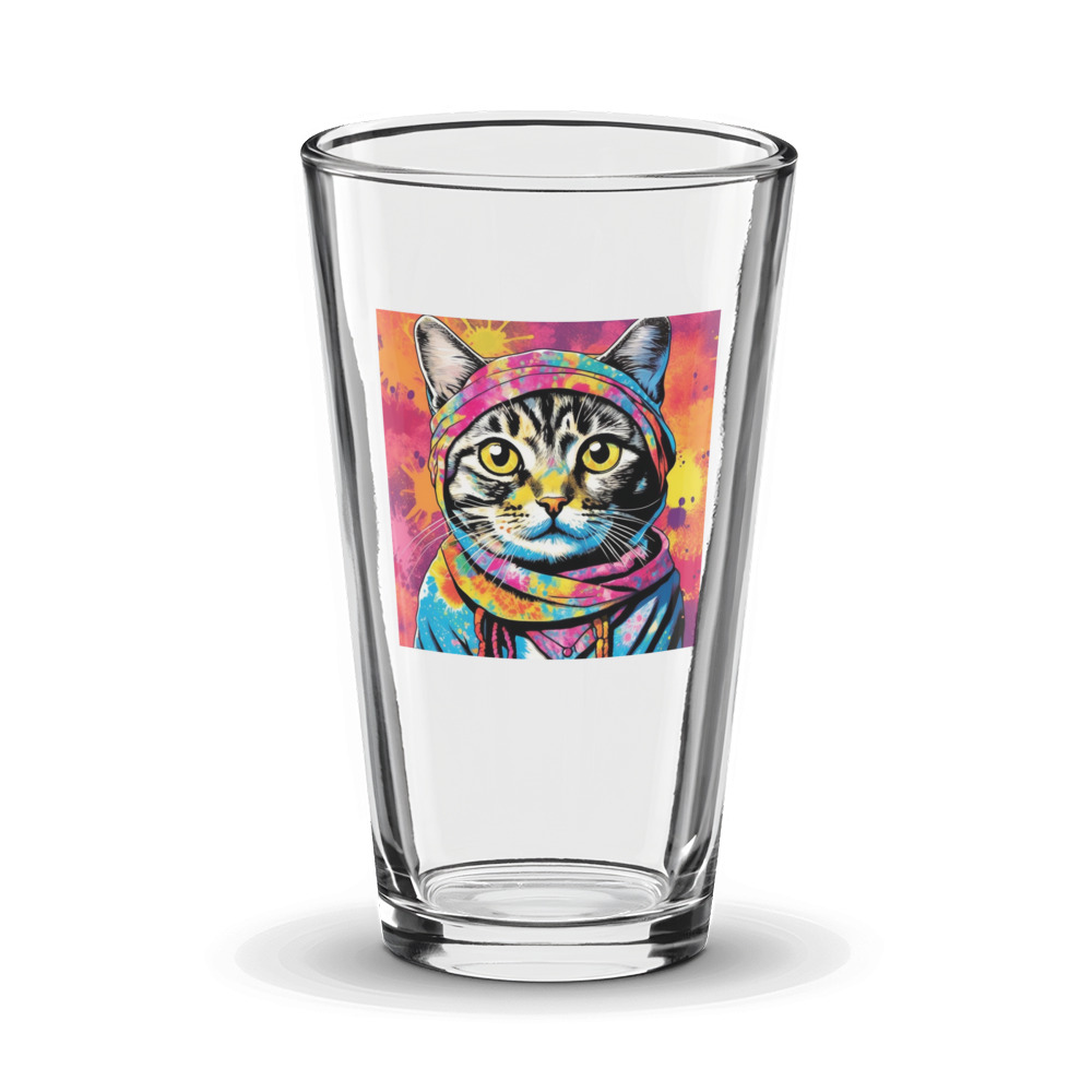 PugMug Custom Tabby Scottish Fold Cat Glass Tumbler