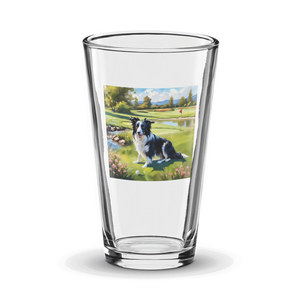 PugMug Custom Border Collie Glass Tumbler
