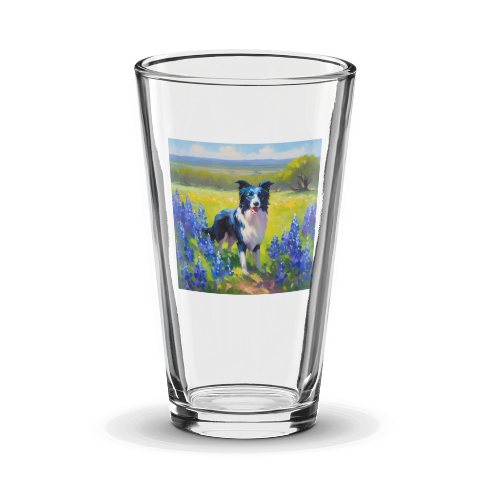 PugMug Custom Border Collie Glass Tumbler