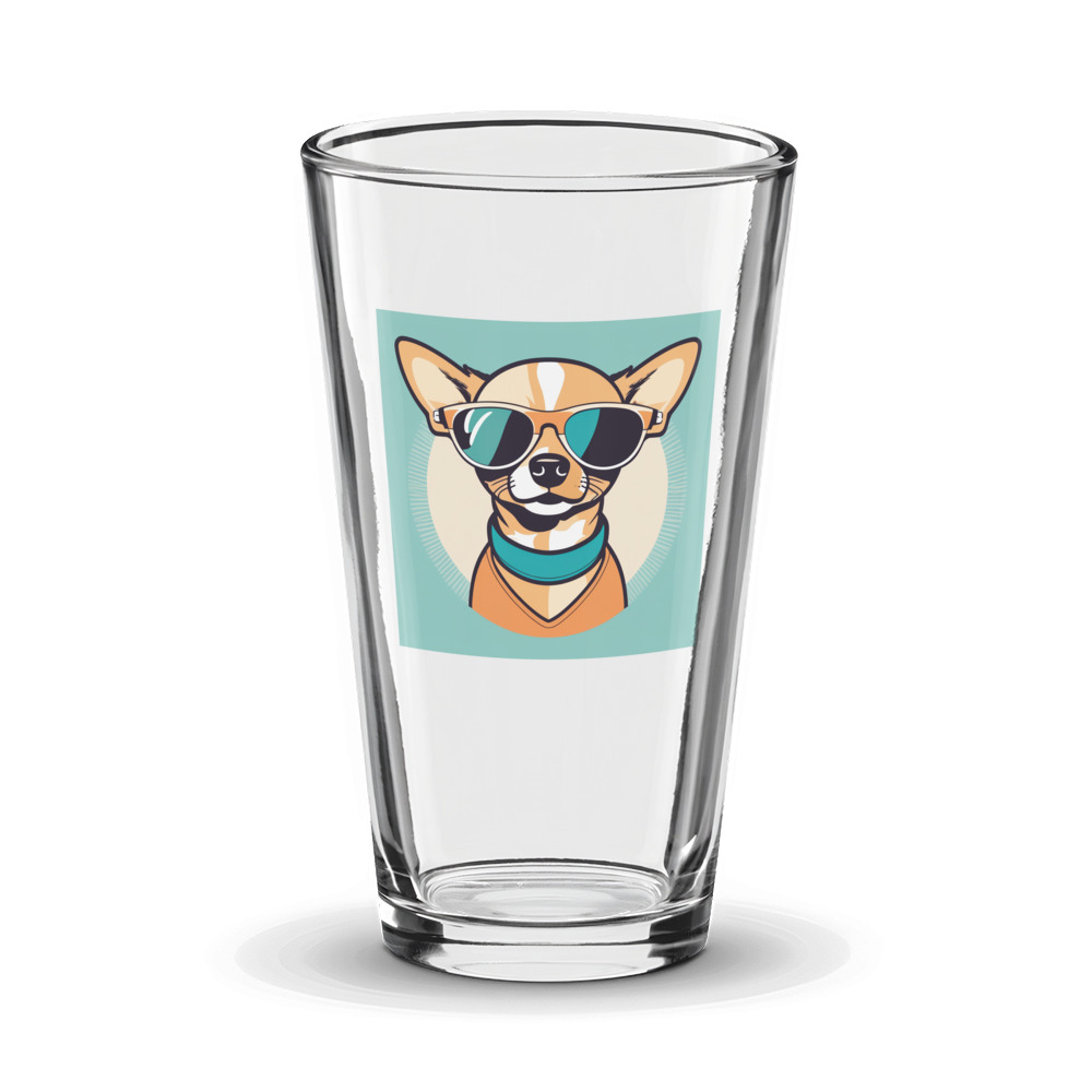 PugMug Custom Chihuahua Glass Tumbler