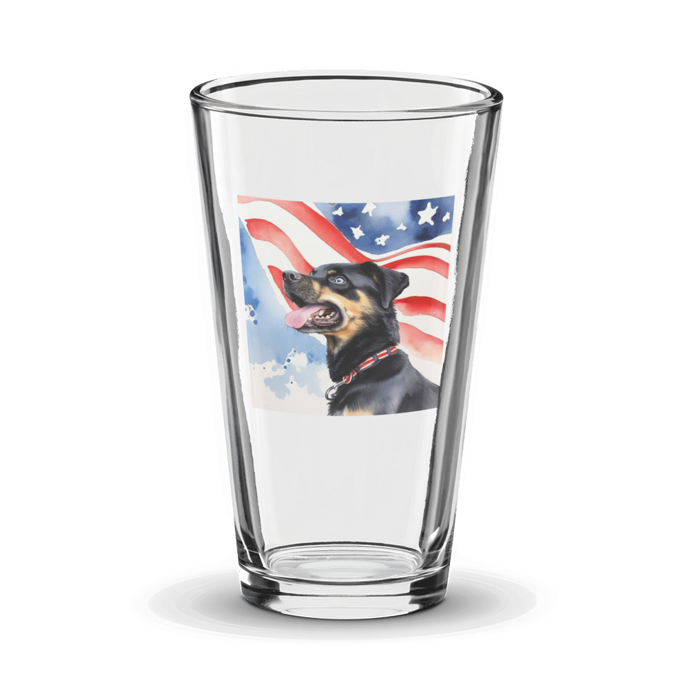 PugMug Custom Blue Glass Tumbler