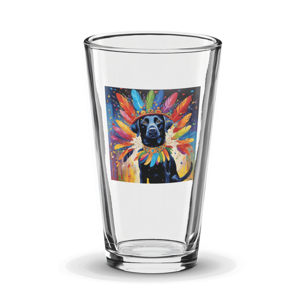 PugMug Custom Black Labrador Retriever Glass Tumbler
