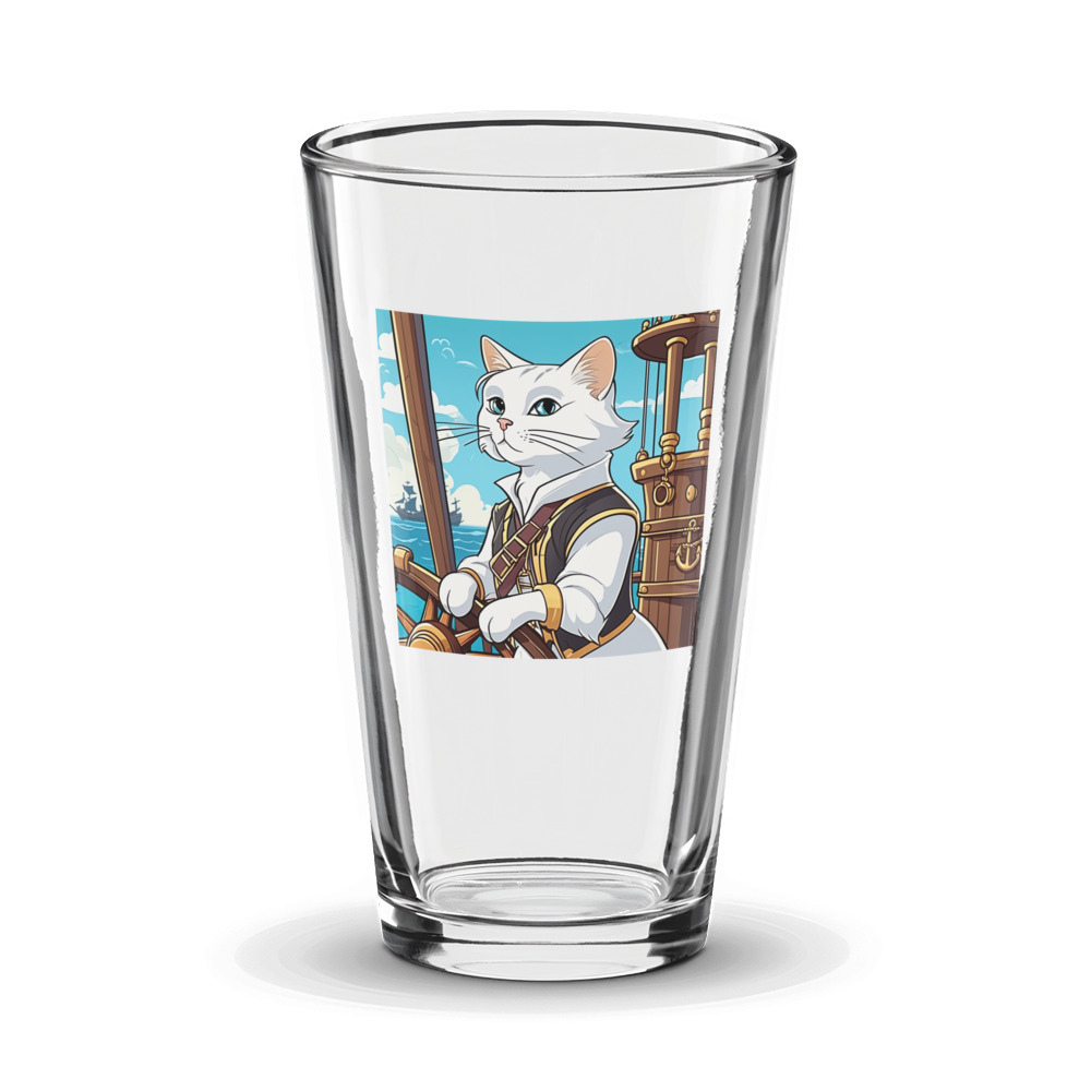 PugMug Custom White Companion Cat Glass Tumbler