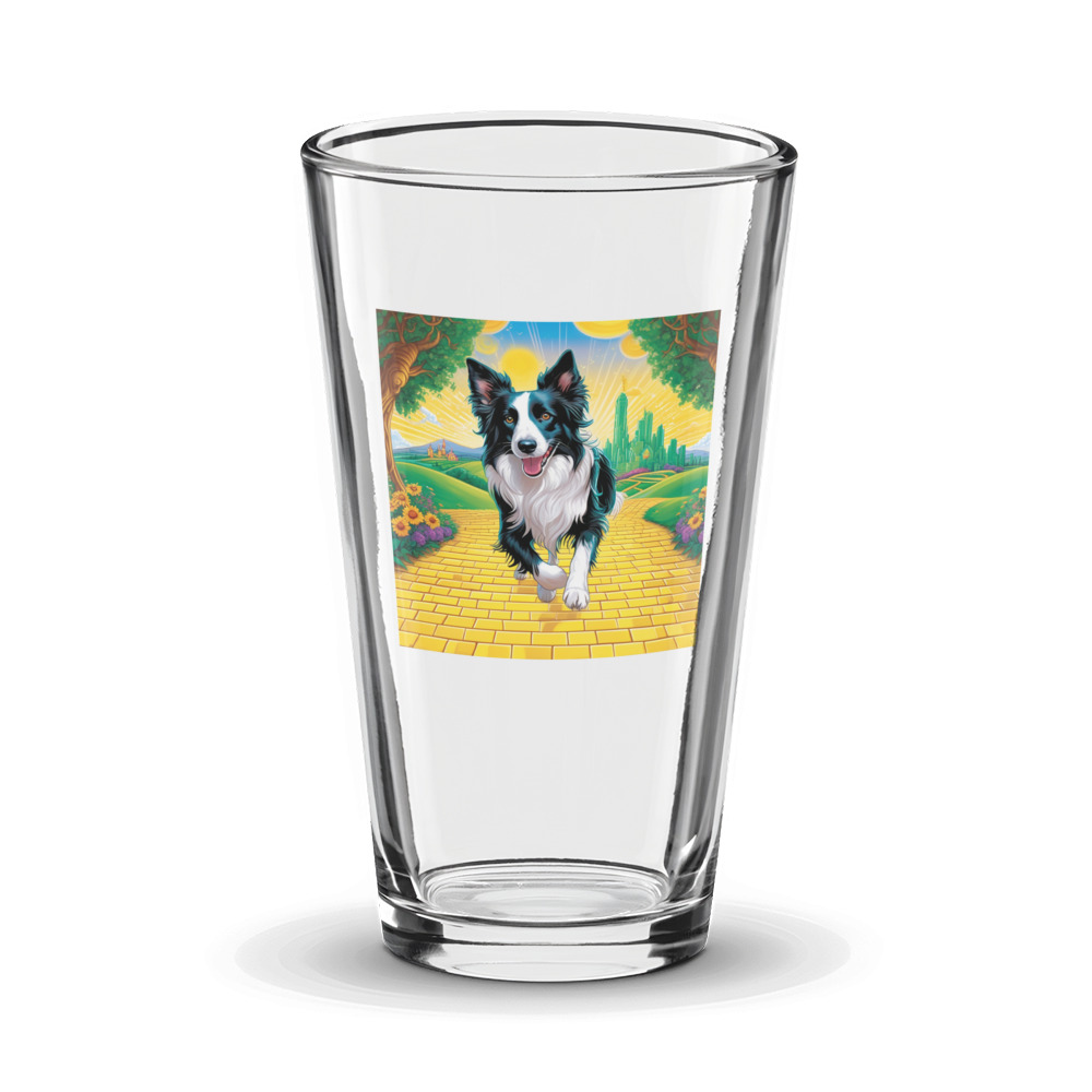 PugMug Custom Border Collie Glass Tumbler