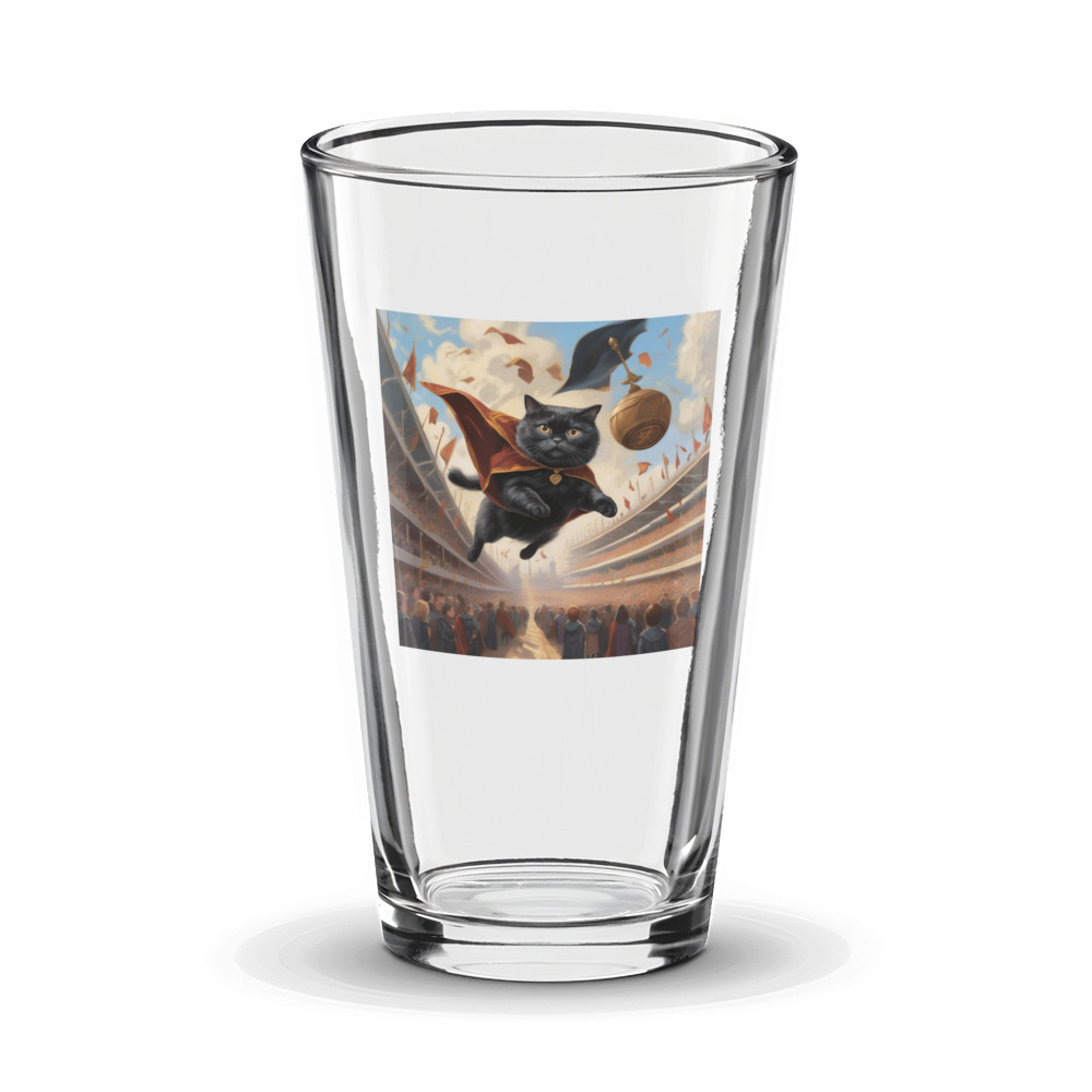 PugMug Custom Black Scottish Fold Cat Glass Tumbler