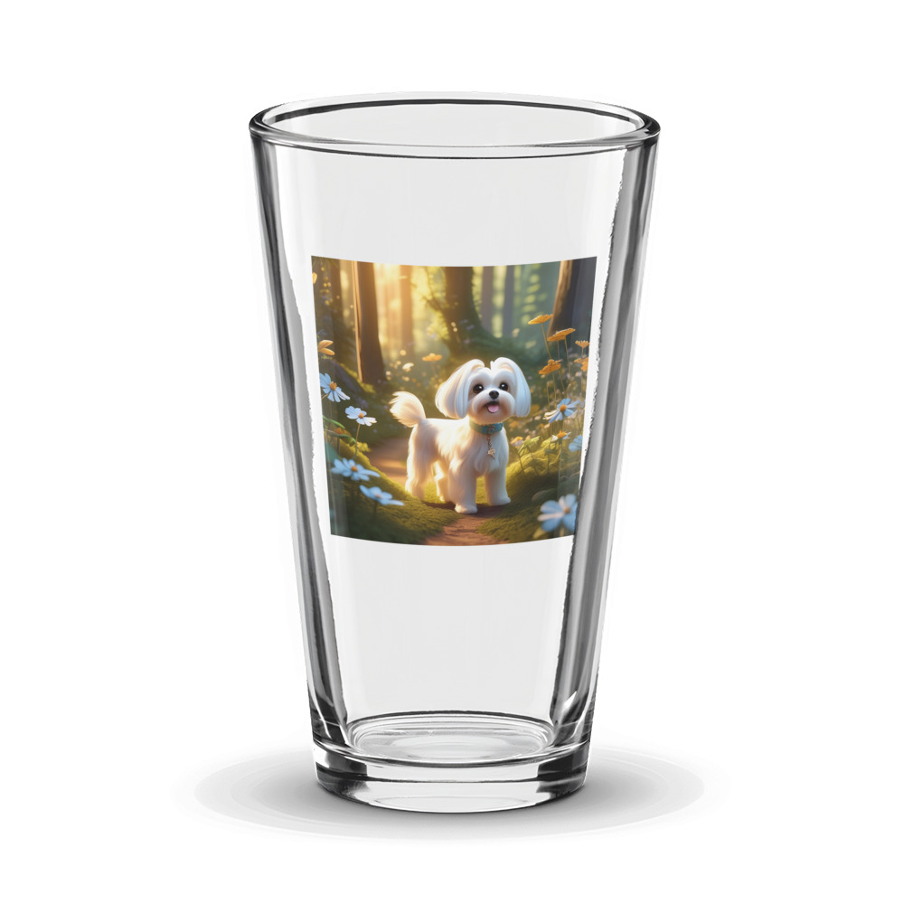 PugMug Custom Maltese Dog Glass Tumbler