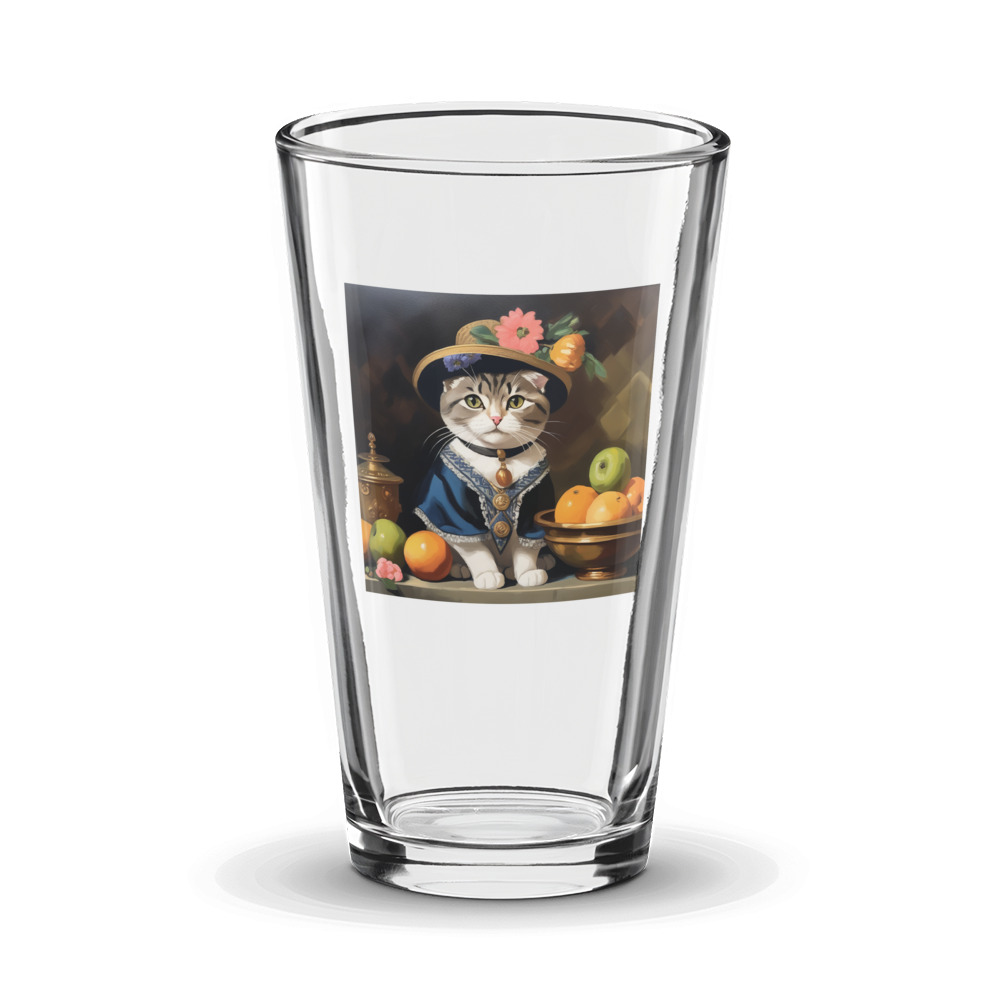 PugMug Custom Tabby Scottish Fold Cat Glass Tumbler