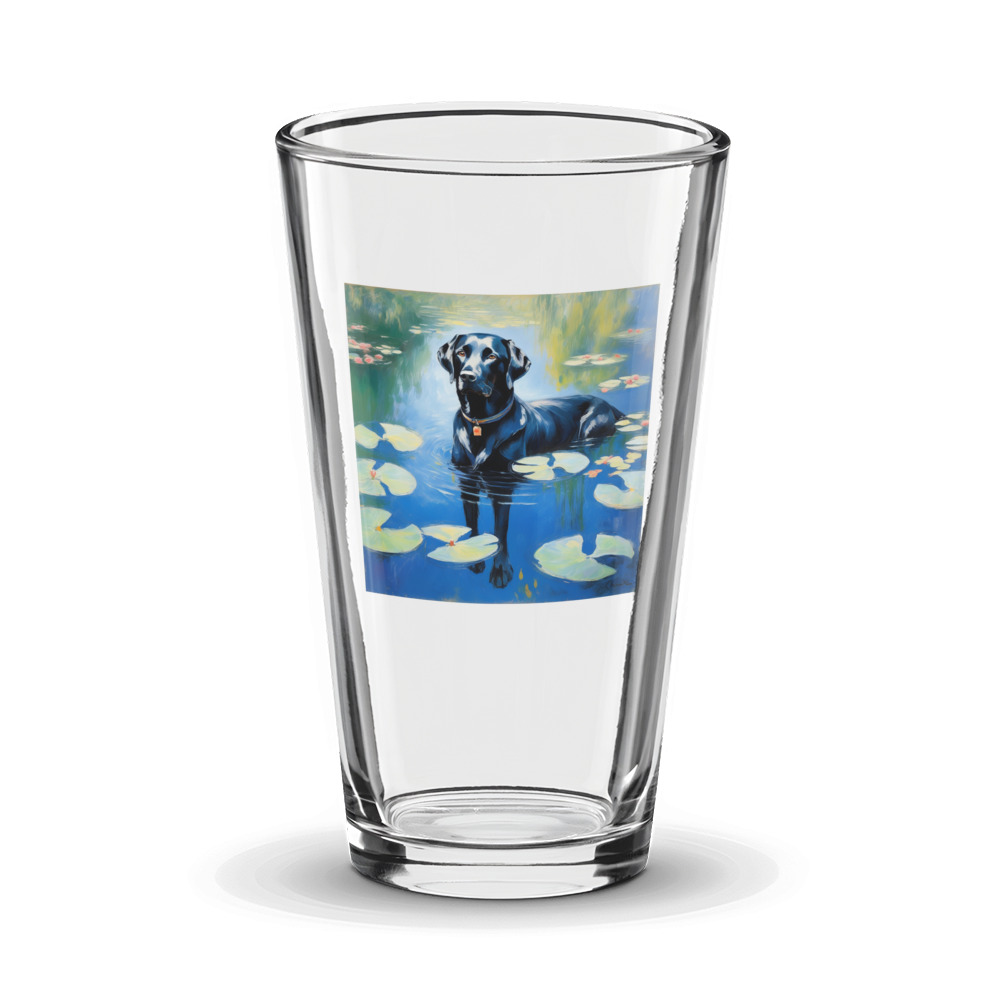 PugMug Custom Black Labrador Retriever Glass Tumbler