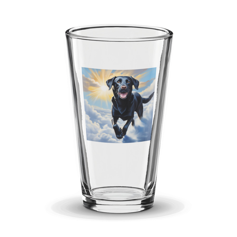 PugMug Custom Black Labrador Retriever Glass Tumbler