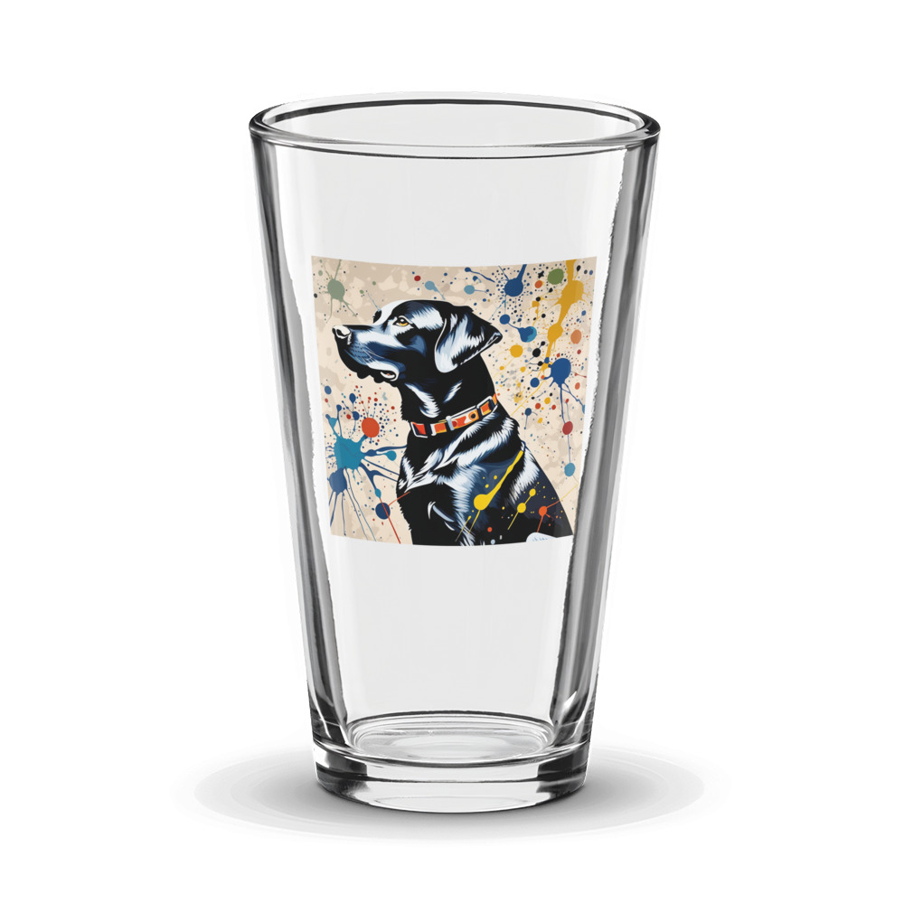PugMug Custom Black Labrador Retriever Glass Tumbler