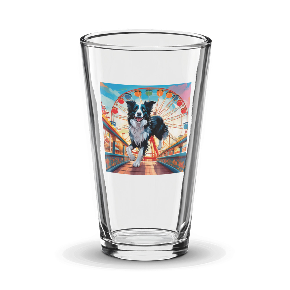PugMug Custom Border Collie Glass Tumbler