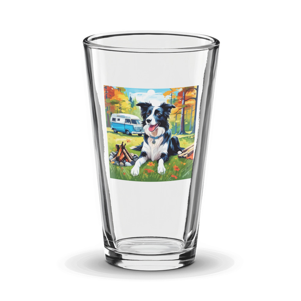 PugMug Custom Border Collie Glass Tumbler