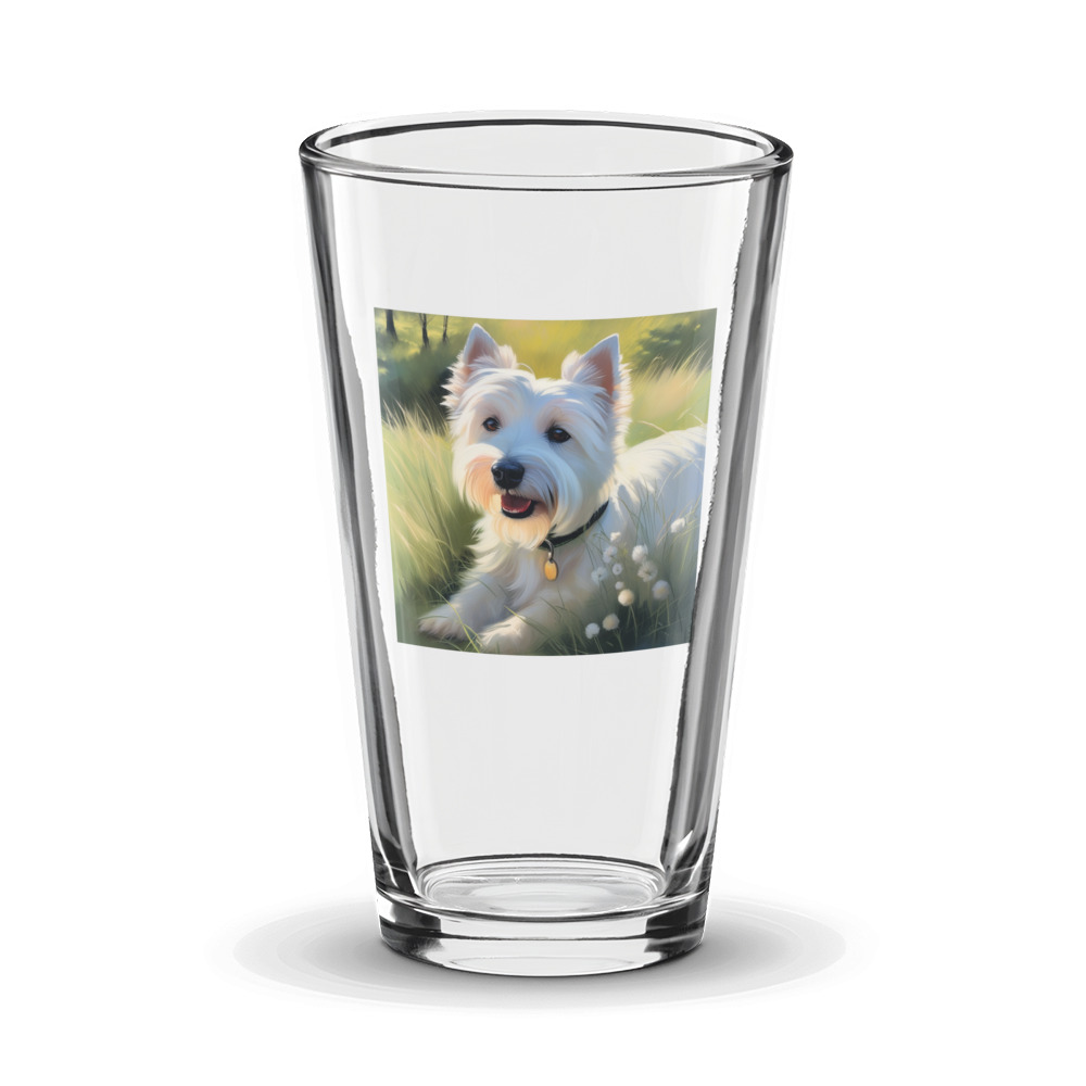 PugMug Custom West Highland White Terrier Glass Tumbler