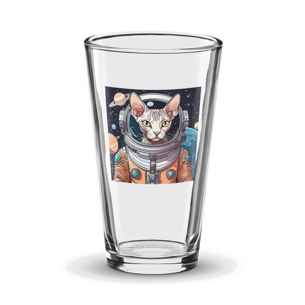 PugMug Custom Tabby Sphynx Cat Glass Tumbler