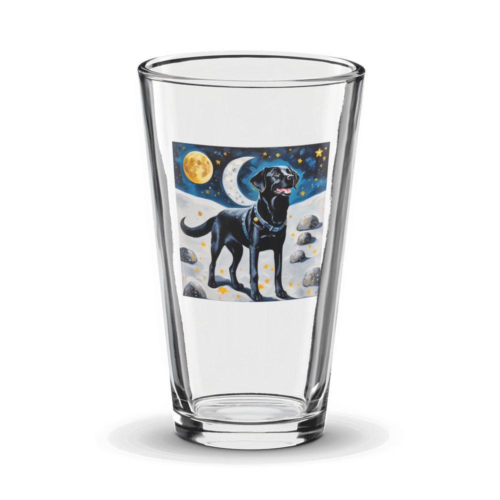 PugMug Custom Black Labrador Retriever Glass Tumbler
