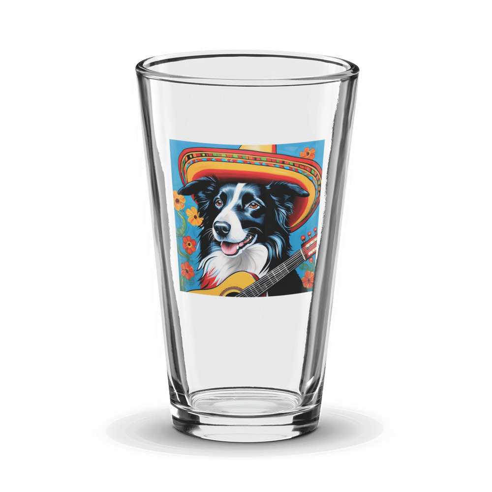 PugMug Custom Border Collie Glass Tumbler