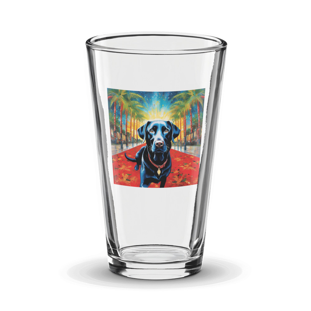 PugMug Custom Black Labrador Retriever Glass Tumbler