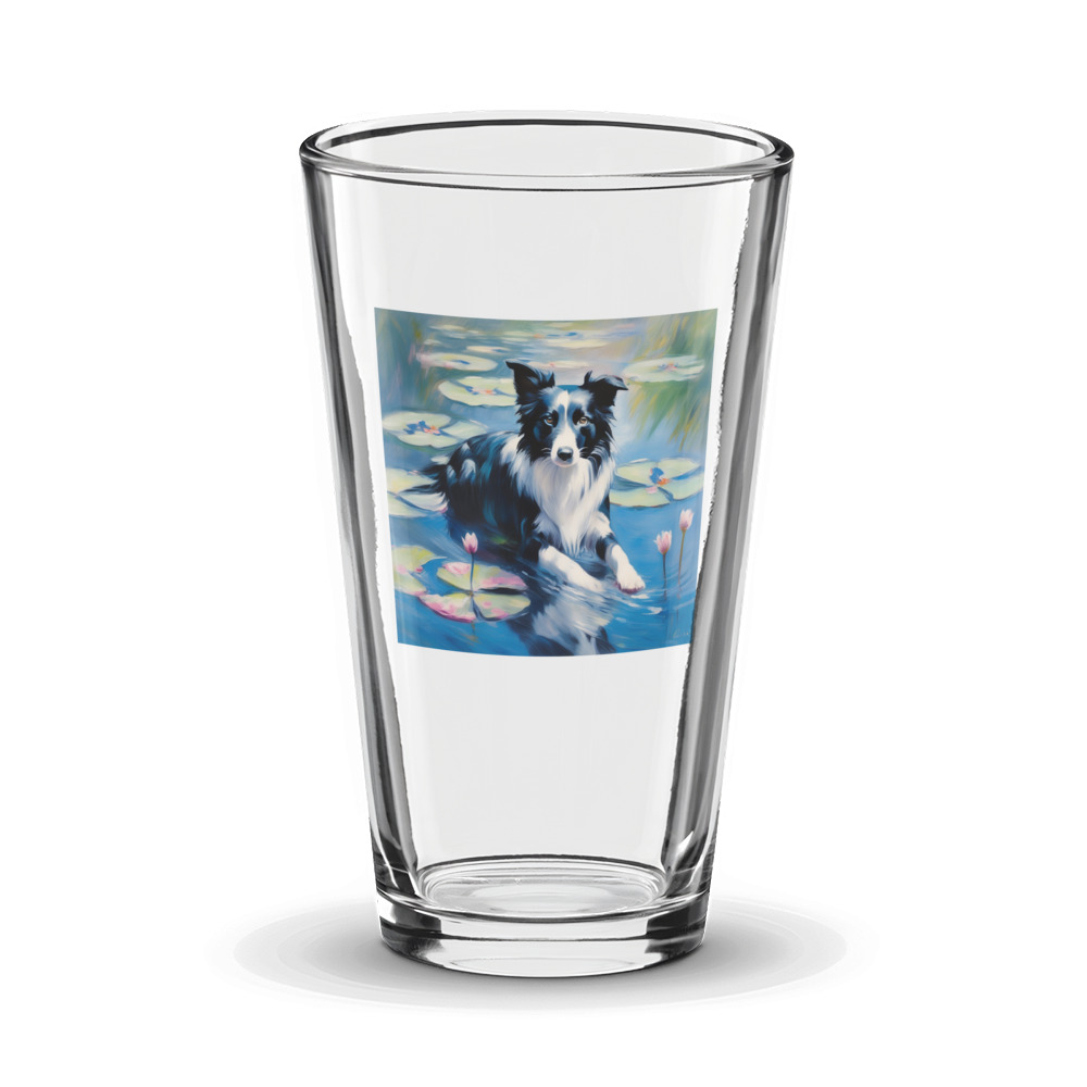 PugMug Custom Border Collie Glass Tumbler