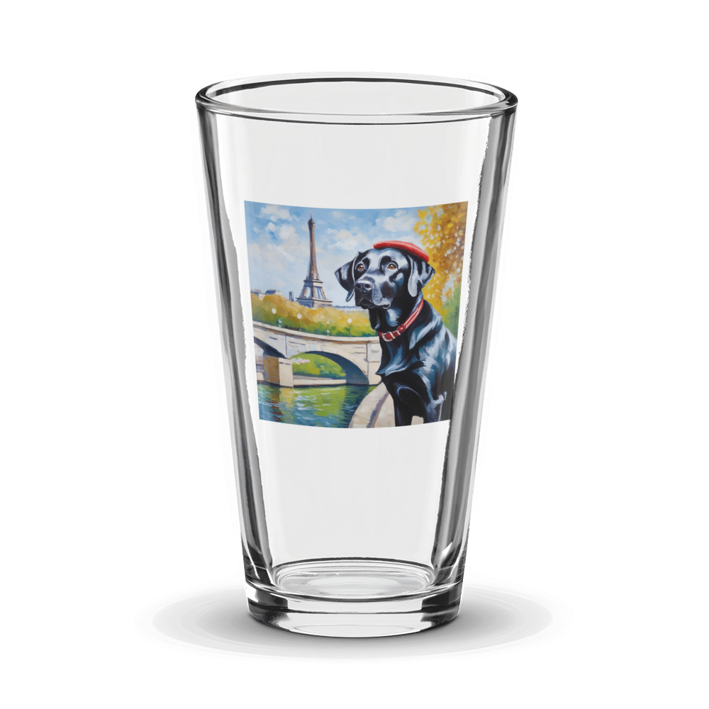 PugMug Custom Black Labrador Retriever Glass Tumbler