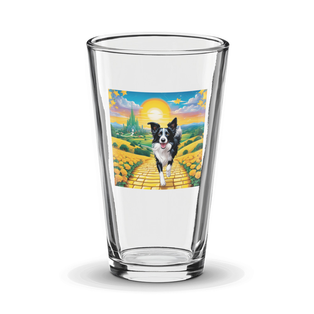 PugMug Custom Border Collie Glass Tumbler