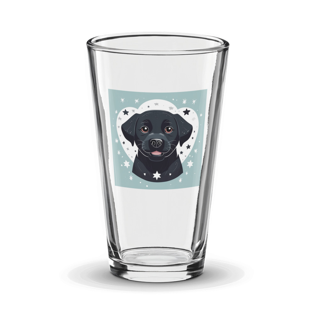 PugMug Custom Black Labrador Retriever Glass Tumbler