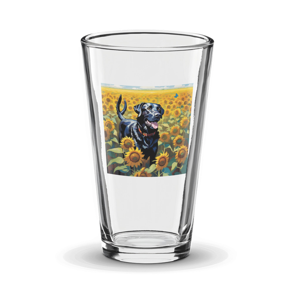 PugMug Custom Black Labrador Retriever Glass Tumbler