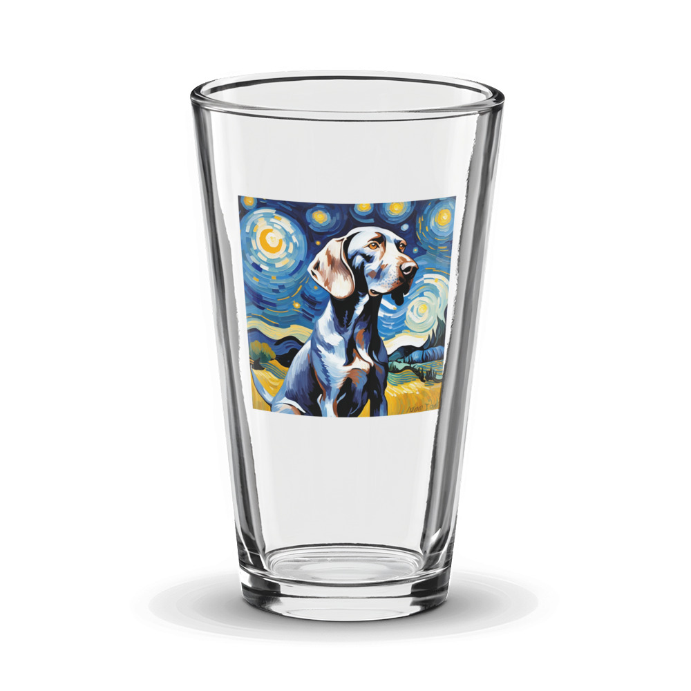 PugMug Custom Weimaraner Glass Tumbler