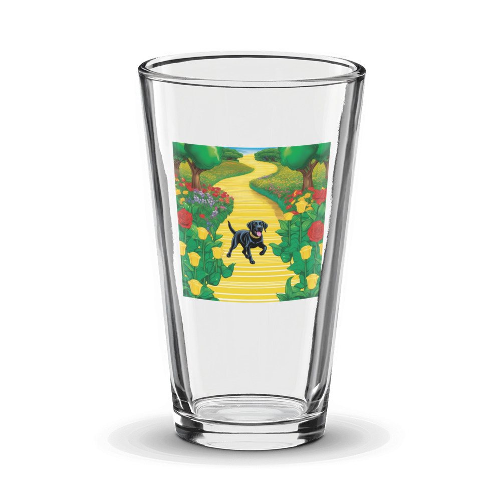 PugMug Custom Black Labrador Retriever Glass Tumbler