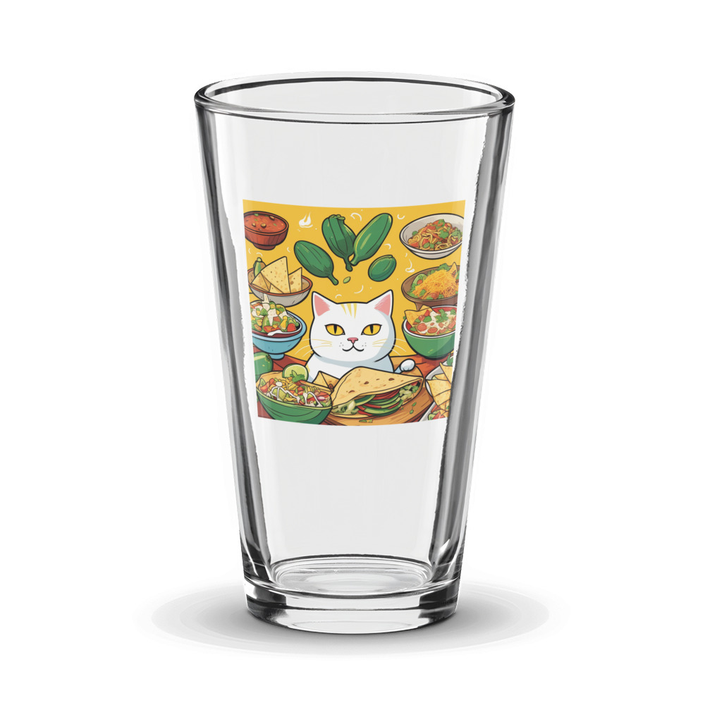 PugMug Custom White Companion Cat Glass Tumbler