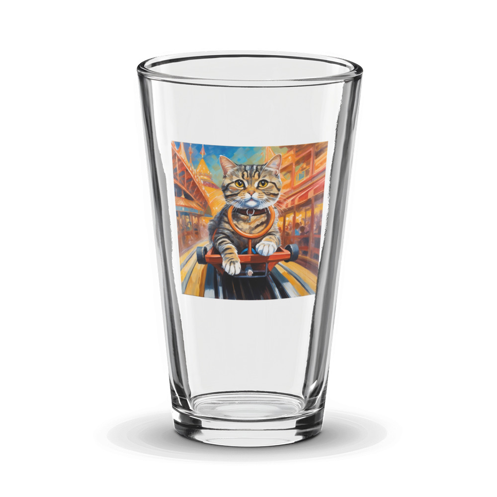 PugMug Custom Tabby Scottish Fold Cat Glass Tumbler