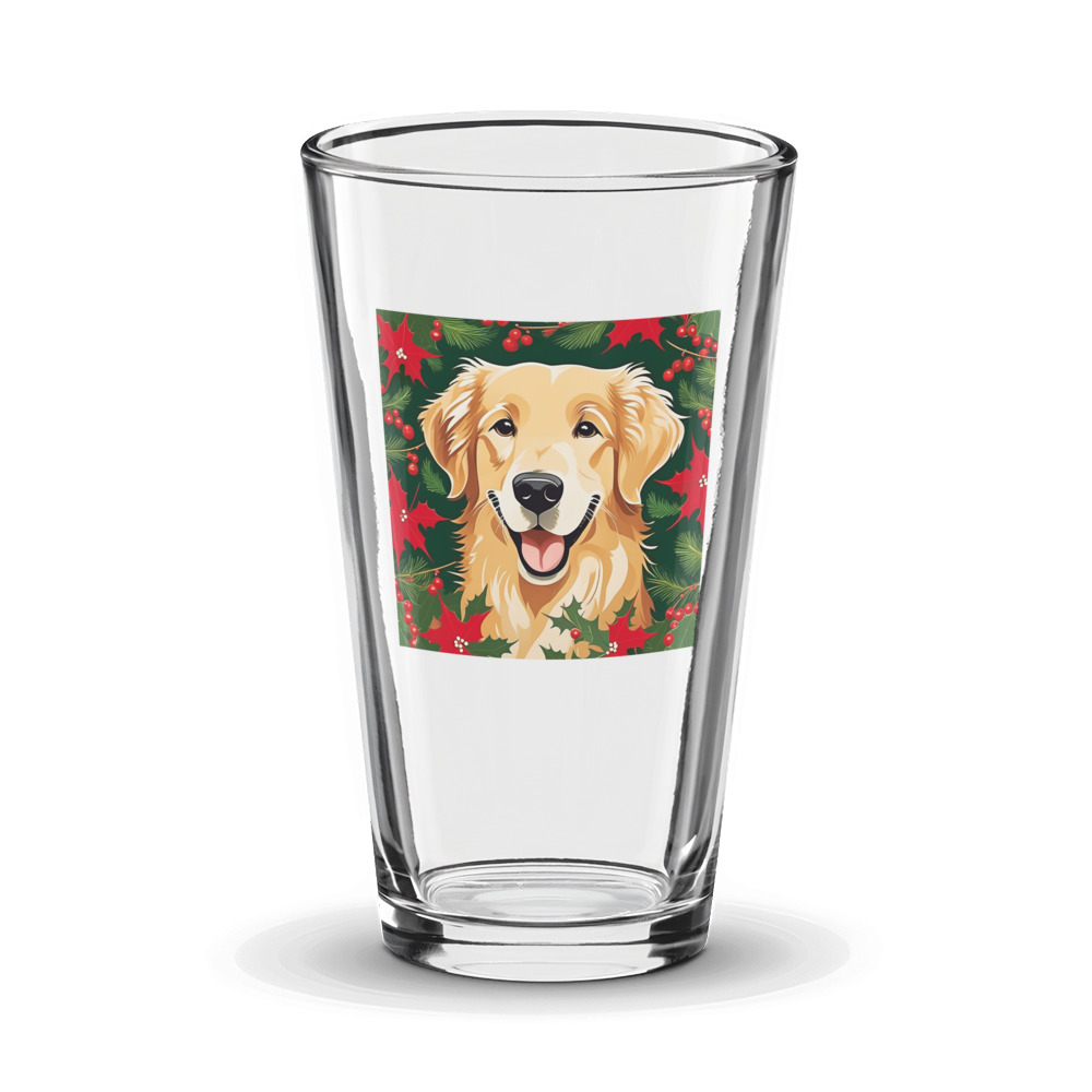 PugMug Custom Golden Retriever Glass Tumbler