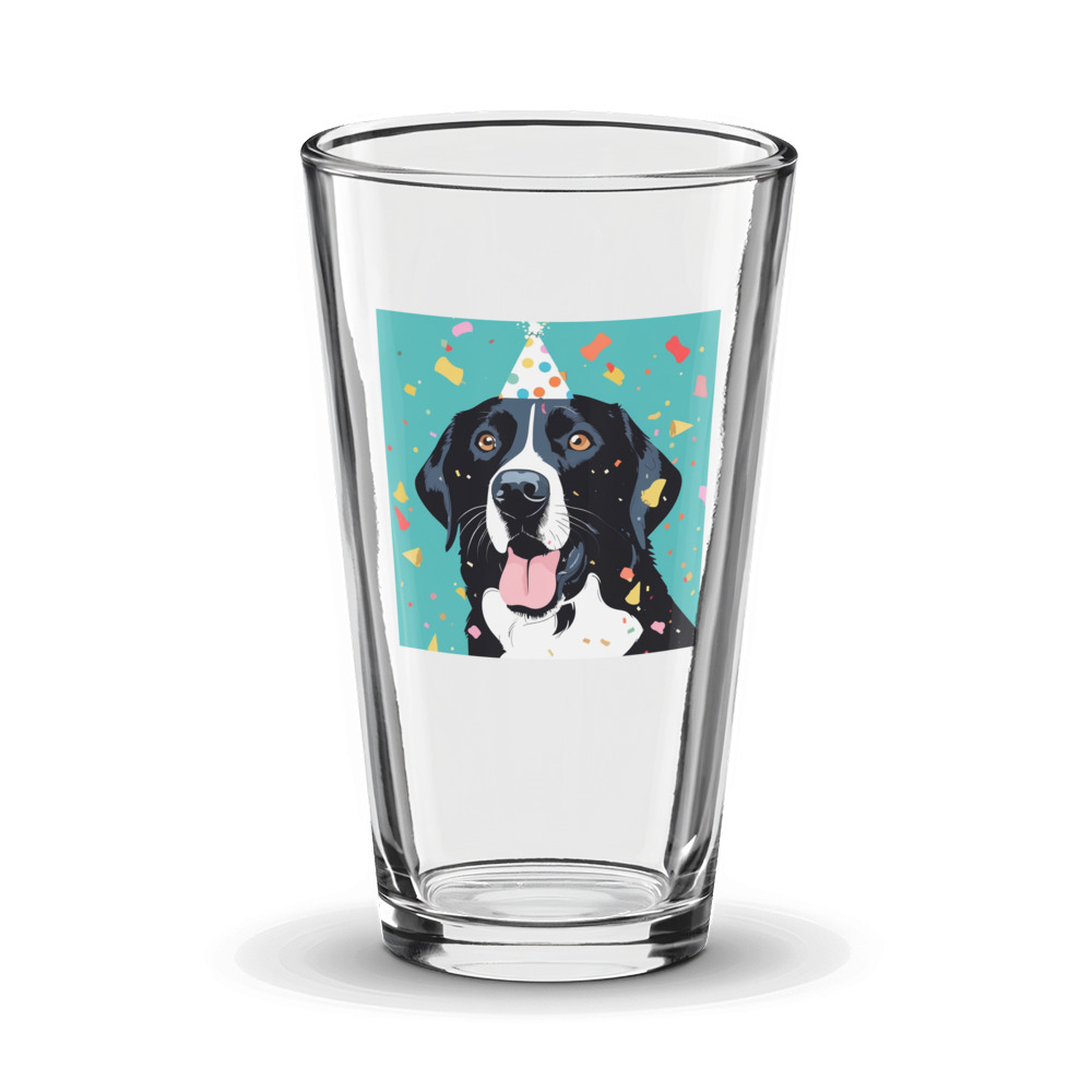 PugMug Custom Black Labrador Retriever Glass Tumbler