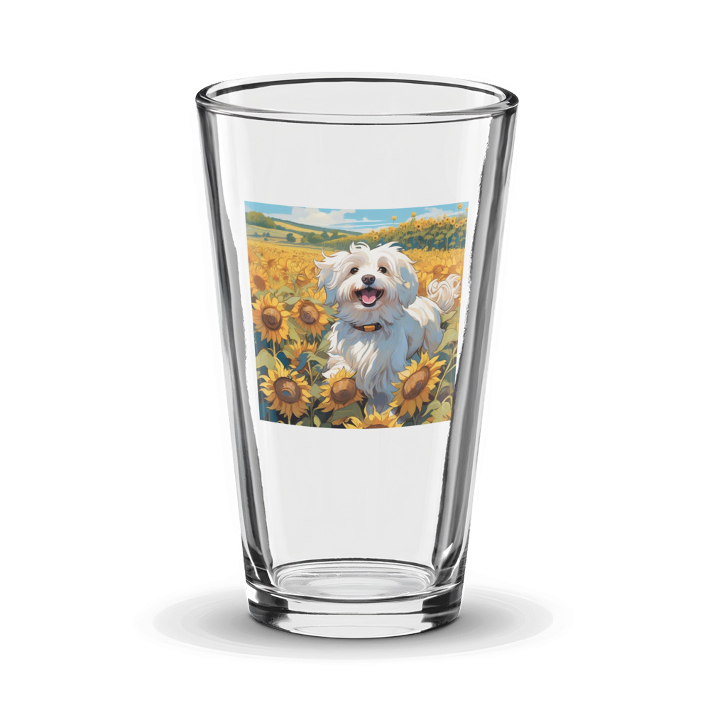 PugMug Custom White Havanese Dog Glass Tumbler