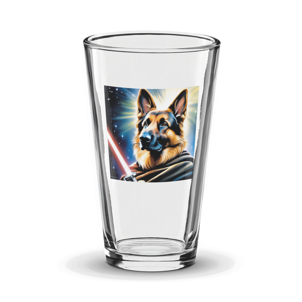 PugMug Custom German Shepherd Dog Glass Tumbler