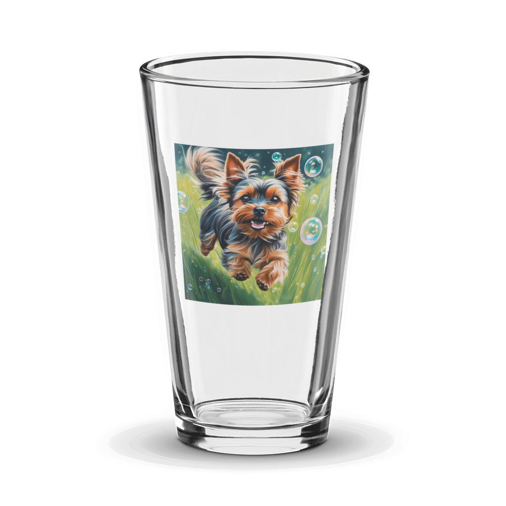 PugMug Custom Yorkshire Terrier Glass Tumbler