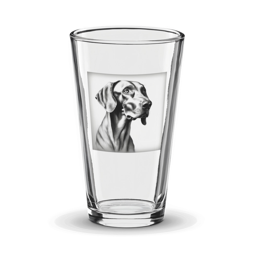 PugMug Custom Weimaraner Glass Tumbler